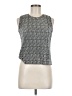 Plisse 100% Polyester Gray Sleeveless Top Size M - photo 1