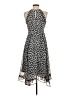 Just... Taylor 100% Polyester Paisley Blue Cocktail Dress Size 4 - photo 2