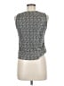Plisse 100% Polyester Gray Sleeveless Top Size M - photo 2