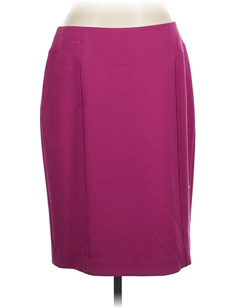 Pre-owned Halogen Formal Skirt In Burgundy