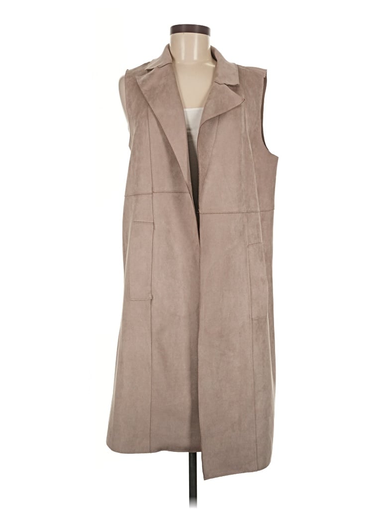 Pre-owned Joan Vass Vest In Tan