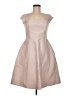 Halston Heritage Solid Tan Cocktail Dress Size 8 - photo 1