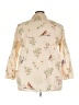 Unbranded Print Ivory 3/4 Sleeve Blouse Size 2X - photo 2