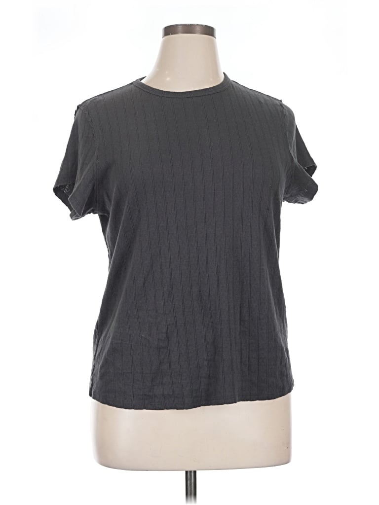 Pre-owned Aerie Short Sleeve T-shirt In Gray