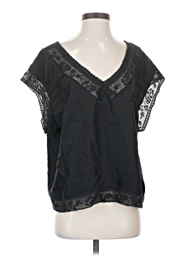 The Great. Short Sleeve Silk Top