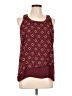 Pink Rose 100% Polyester Burgundy Sleeveless Blouse Size L - photo 1
