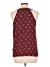 Pink Rose 100% Polyester Burgundy Sleeveless Blouse Size L - photo 2
