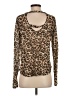 Generation Love 100% Linen Animal Print Brown Long Sleeve Top Size XS - photo 2