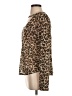 Generation Love 100% Linen Animal Print Brown Long Sleeve Top Size XS - photo 5