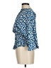 Derek Lam Animal Print Blue 3/4 Sleeve Blouse Size EU (IT) 42 / US 6 - photo 5