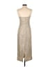 Alex Evenings 100% Polyester Metallic Tan Cocktail Dress Size 2 - photo 2