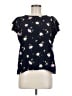 Gap 100% Rayon Black Short Sleeve Blouse Size M - photo 1
