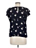 Gap 100% Rayon Black Short Sleeve Blouse Size M - photo 2