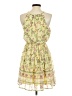 Blue Rain 100% Polyester Floral Yellow Cocktail Dress Size S - photo 2