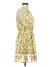 Blue Rain 100% Polyester Floral Yellow Cocktail Dress Size S - photo 4