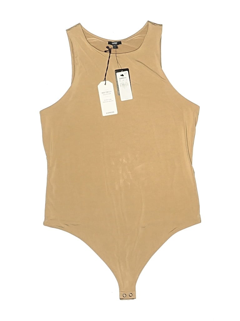 Pre-owned Express Bodysuit In Tan
