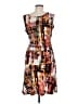 Lily Print Brown Cocktail Dress Size M - photo 2