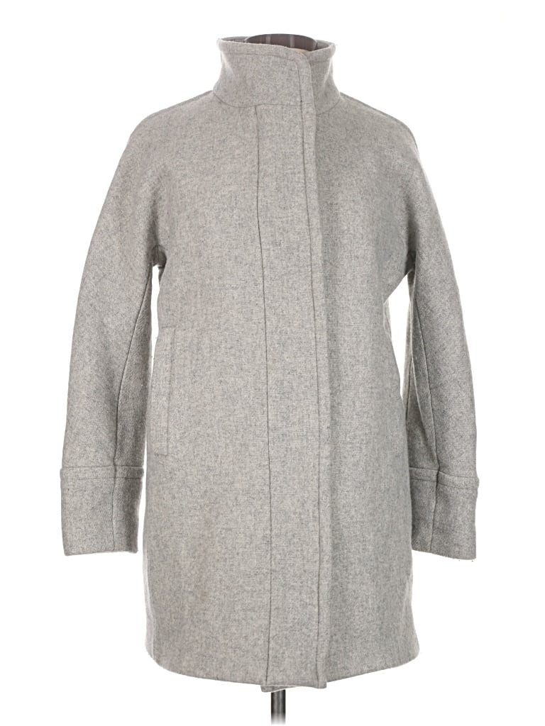 Pre-owned Jcrew Wool Coat In Gray