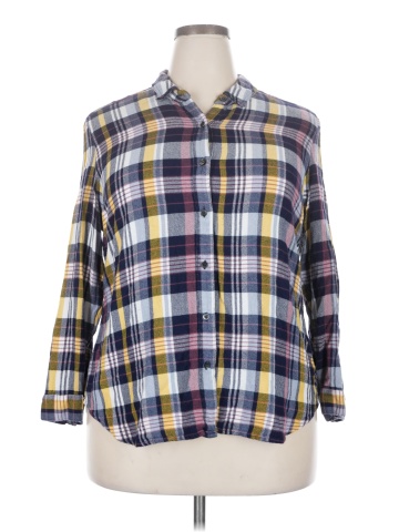 Caslon 3/4 Sleeve Button-Down Shirt (view 1)