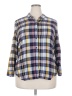 Caslon 100% Rayon Plaid Yellow 3/4 Sleeve Button-Down Shirt Size 2X - photo 1