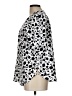 PREMISE 100% Polyester Animal Print Silver Short Sleeve Blouse Size L - photo 5