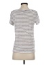 Ann Taylor LOFT Stripes Gray Short Sleeve Top Size S - photo 2
