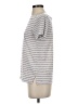Ann Taylor LOFT Stripes Gray Short Sleeve Top Size S - photo 5