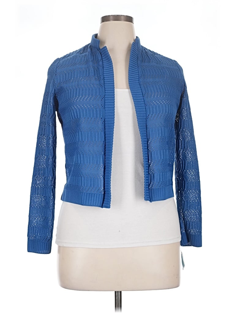 Pre-owned Assorted Brands Cardigan Sweater In Blue
