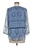 St. John's Bay 100% Polyester Blue 3/4 Sleeve Blouse Size M - photo 2