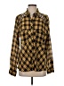 Free People Plaid Yellow Long Sleeve Blouse Size S - photo 1