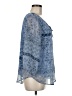 St. John's Bay 100% Polyester Blue 3/4 Sleeve Blouse Size M - photo 4
