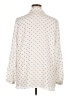Primark 100% Polyester Polka Dots Ivory Long Sleeve Blouse Size 14 - photo 2