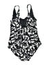 Hurley Print Black One Piece Swimsuit Size M - photo 2