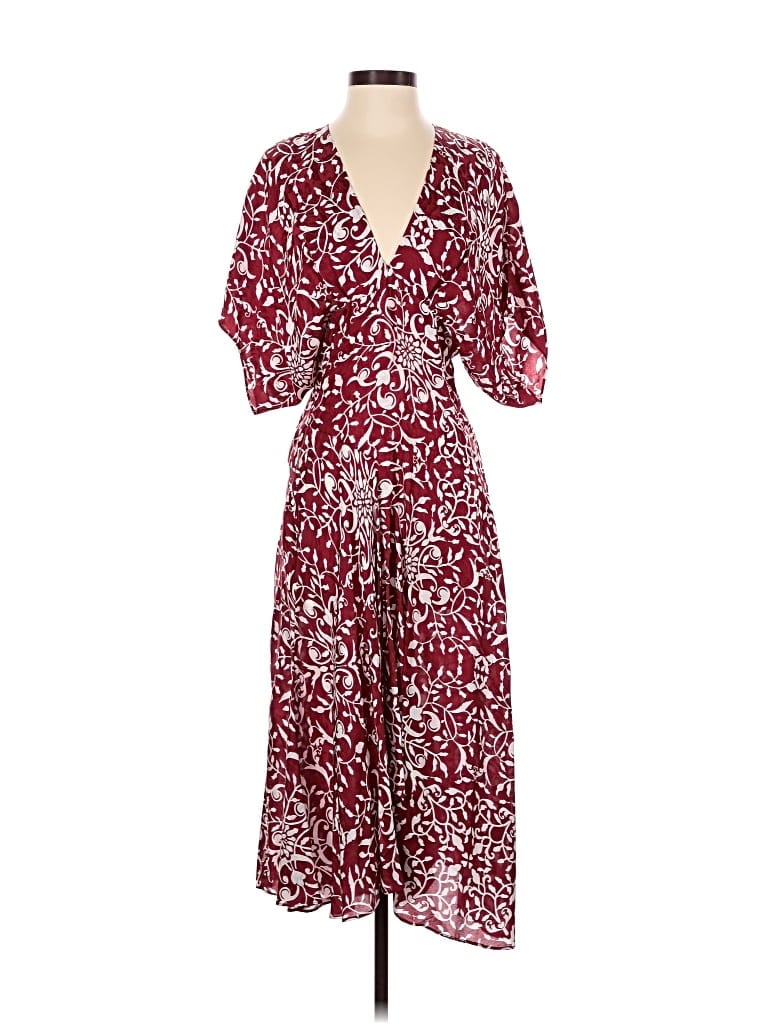 Pre-owned The Kooples Casual Dress In Burgundy