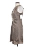 Theme 100% Polyester Solid Gray Casual Dress Size S - photo 5
