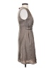 Theme 100% Polyester Solid Gray Casual Dress Size S - photo 4