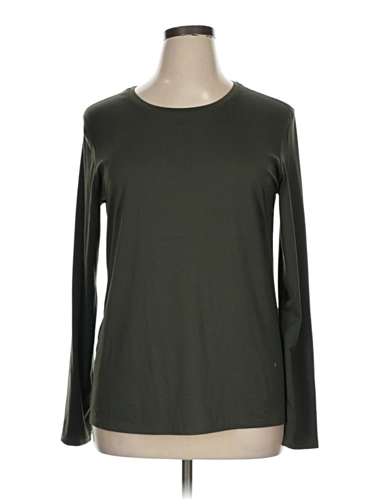Pre-owned Athletic Works Long Sleeve T-shirt In Green