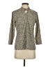 J. McLaughlin Animal Print Gray 3/4 Sleeve Blouse Size S - photo 1