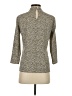 J. McLaughlin Animal Print Gray 3/4 Sleeve Blouse Size S - photo 2