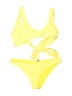 Shekini Solid Yellow Two Piece Swimsuit Size L - photo 1
