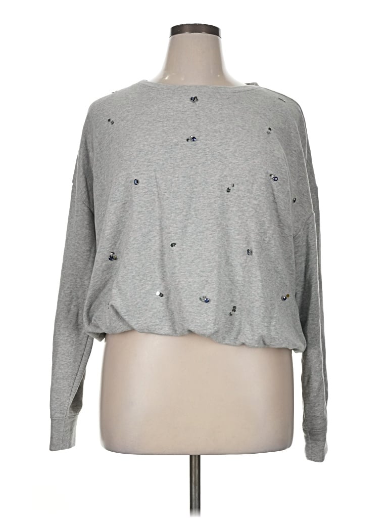 Pre-owned Ann Taylor Loft Sweatshirt In Gray