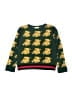 Gucci 100% Wool Animal Print Graphic Jacquard Green teddy bear pullover sweater Size 10 - photo 1