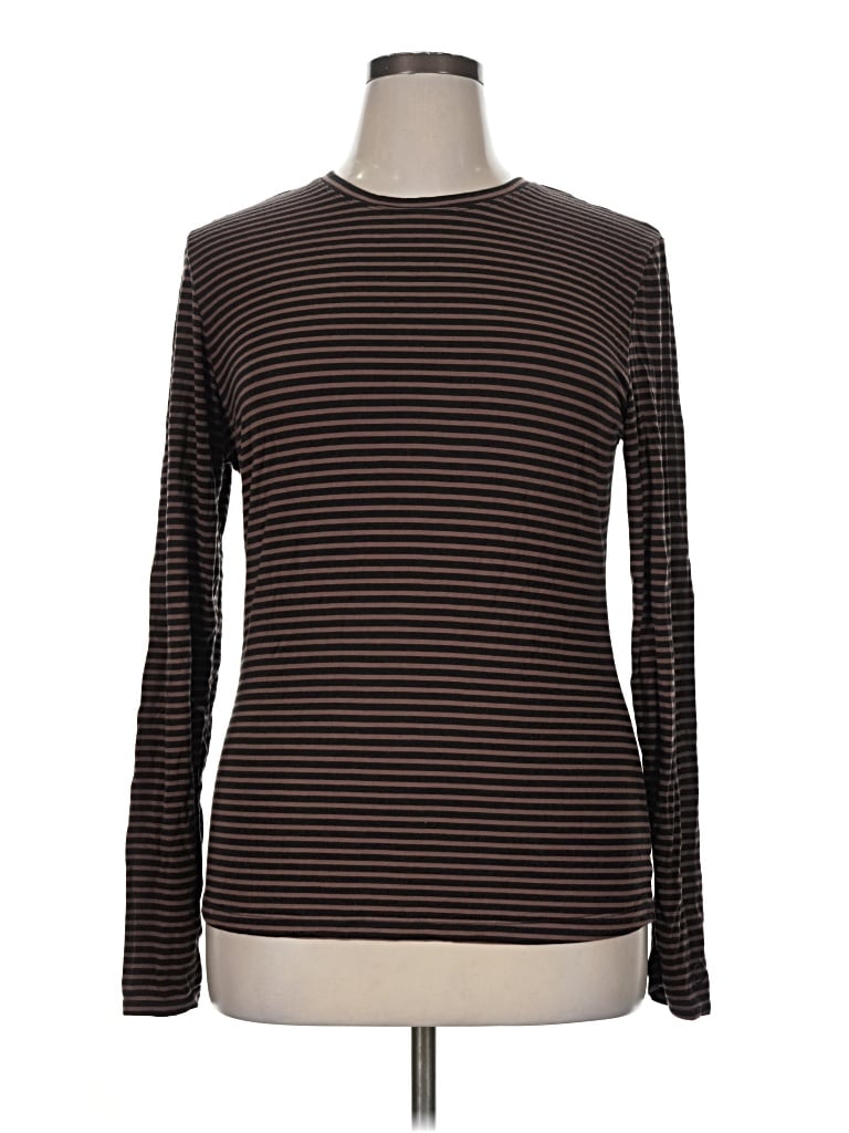 Pre-owned Cuddl Duds Long Sleeve T-shirt In Brown