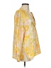Momoni 100% Silk Yellow Long Sleeve Silk Top Size 40 - photo 4