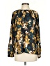 Calvin Klein 100% Polyester Floral Gold Long Sleeve Blouse Size S - photo 1