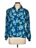 Assorted Brands 100% Polyester Floral Blue Long Sleeve Blouse Size 10 - photo 1