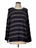 Sundry Stripes Black Pullover Sweater Size Lg (3) - photo 1