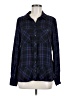 CAbi 100% Rayon Plaid Blue Long Sleeve Button-Down Shirt Size M - photo 1