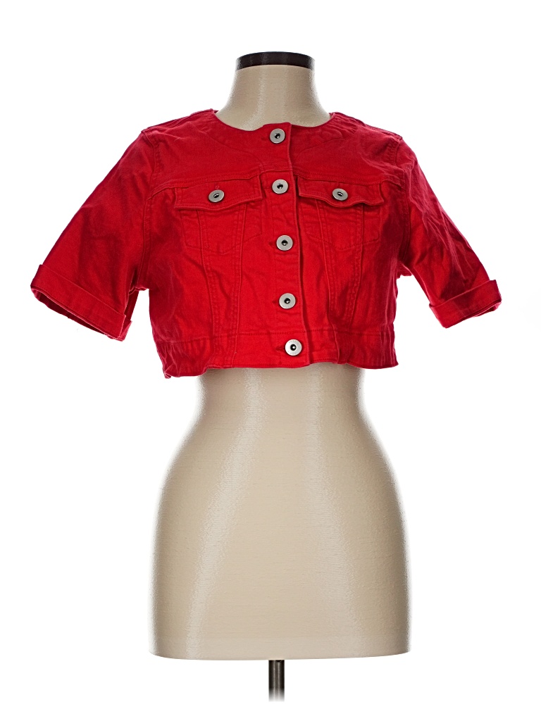 Pre-owned Torrid Short Sleeve Blouse In Red
