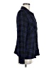 CAbi 100% Rayon Plaid Blue Long Sleeve Button-Down Shirt Size M - photo 4